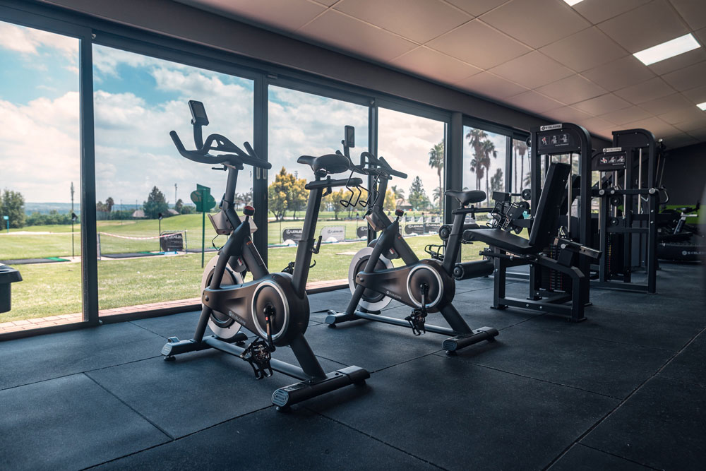Gym bikes and machines
