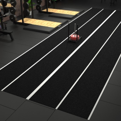 Gym Flooring Sprint Track 10m x 4m HYROX - Black