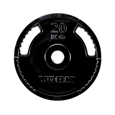 York Barbell G2 Rubber Thin Line Olympic Weight Plate - (Pairs)